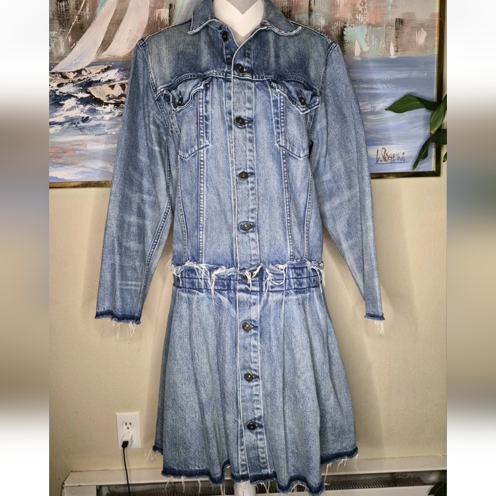 Levi Made & Crafted Button Down Blue Denim Dress